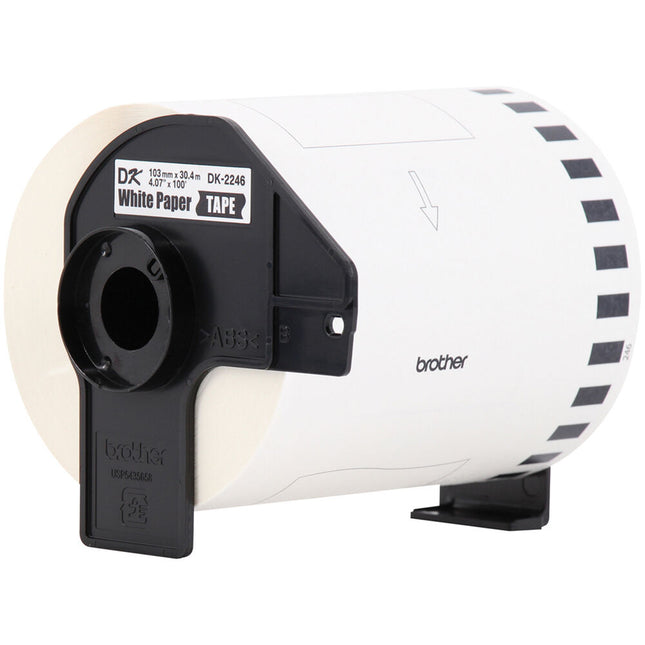 Brother DK2246 Etiquetas de Papel Continuas Negro sobre Blanco 4.07" x 100' Compatibles QL-1050 QL-1100