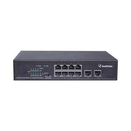 GeoVision GV-APOE0810 Switch de Red 8 Puertos Gigabit PoE+ 120W Rackmount