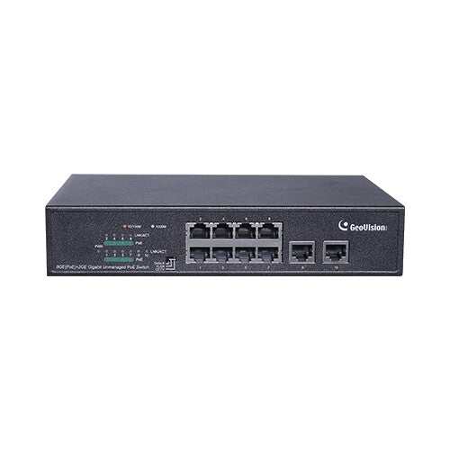 GeoVision GV-APOE0810 Switch de Red 8 Puertos Gigabit PoE+ 120W Rackmount