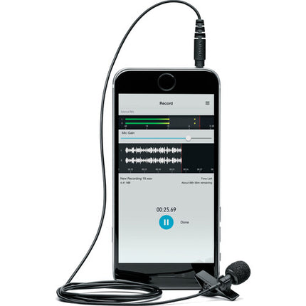 Shure MOTIV MVL Micrófono Lavalier Omnidireccional para Smartphones con Clip y Paraviento
