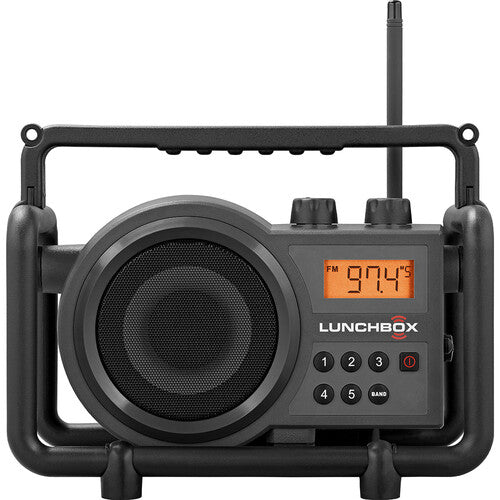 Sangean SG-102 Lunchbox Radio portátil AM FM resistente con altavoz 5.25 pulgadas y pantalla LCD