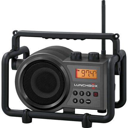 Sangean SG-102 Lunchbox Radio portátil AM FM resistente con altavoz 5.25 pulgadas y pantalla LCD