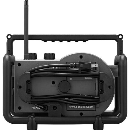 Sangean SG-102 Lunchbox Radio portátil AM FM resistente con altavoz 5.25 pulgadas y pantalla LCD