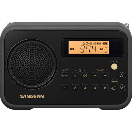 Sangean SG-104 Radio Despertador Digital AM FM con Pantalla LCD y Doble Alarma