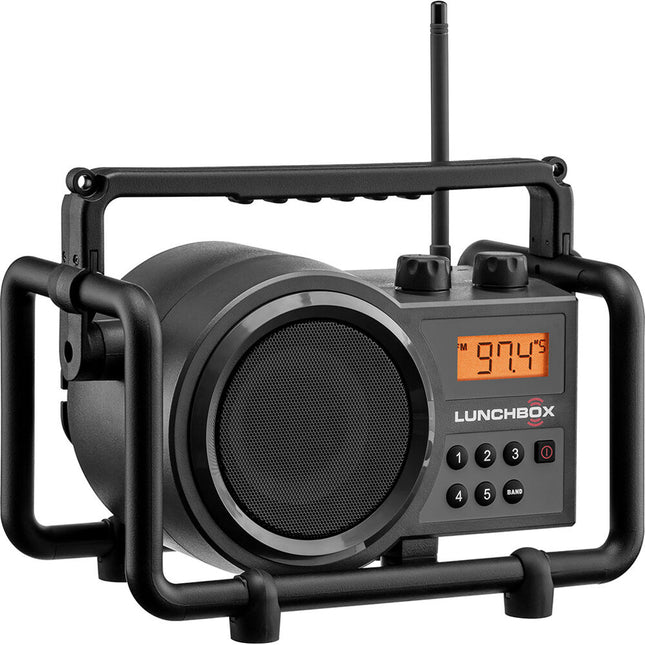 Sangean SG-102 Lunchbox Radio portátil AM FM resistente con altavoz 5.25 pulgadas y pantalla LCD