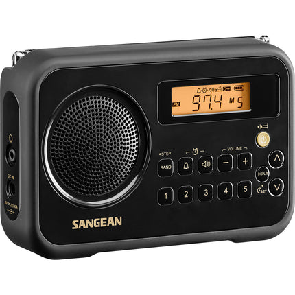 Sangean SG-104 Radio Despertador Digital AM FM con Pantalla LCD y Doble Alarma