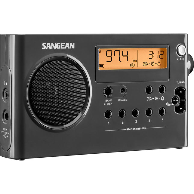 Sangean SG-106 Radio Digital Compacta AM FM con Display LCD y Alarma
