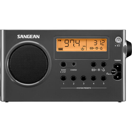 Sangean SG-106 Radio Digital Compacta AM FM con Display LCD y Alarma