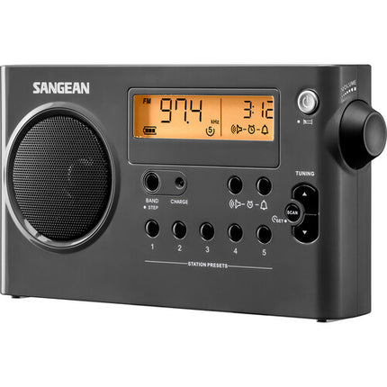 Sangean SG-106 Radio Digital Compacta AM FM con Display LCD y Alarma