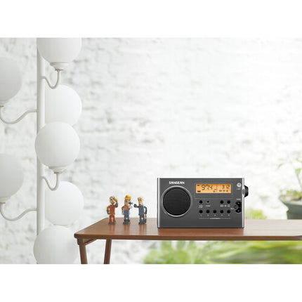 Sangean SG-106 Radio Digital Compacta AM FM con Display LCD y Alarma