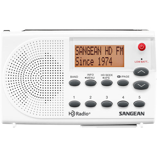 Sangean SG-108 Radio portátil HD AM FM con pantalla digital y 40 memorias