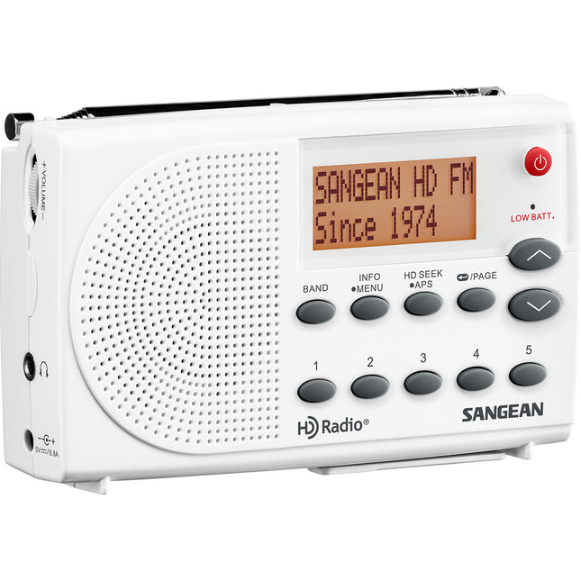 Sangean SG-108 Radio portátil HD AM FM con pantalla digital y 40 memorias