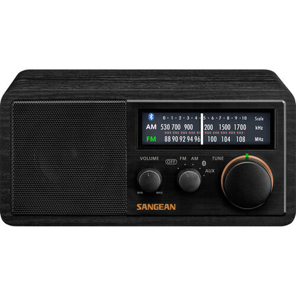 Sangean SG-118 Radio de Mesa AM/FM con Bluetooth 10W y Puerto USB Negro