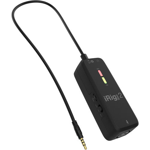 IK Multimedia iRig Pre 2 Interfaz Microfono XLR +48V Phantom 20h bateria