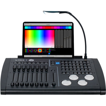 ADJ LINK Controlador DMX inalámbrico 4 Universos 2048 canales con luz USB y kit rack