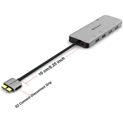 EZQuest Adaptador USB-C Multimedia 13 Puertos 100W PD 4K 60Hz HDMI