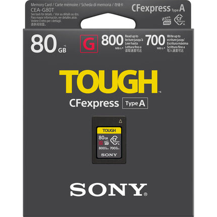 Sony 80GB CFexpress Tipo A Tarjeta de Memoria TOUGH 800 MB/s de Lectura 700 MB/s de Escritura