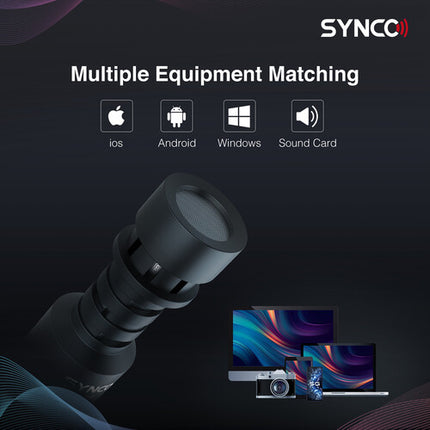 Synco Mic-M1S Micrófono Escopeta Ultracompacto para Cámara con Shockmount y Paraviento