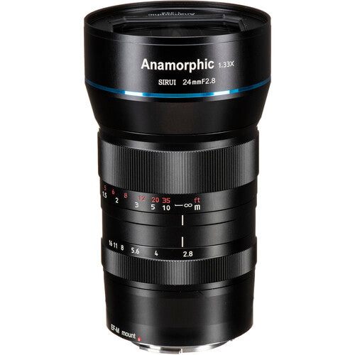 Sirui 24mm f2.8 Anamórfico 1.33x Montura EF-M para cámara 4K APS-C