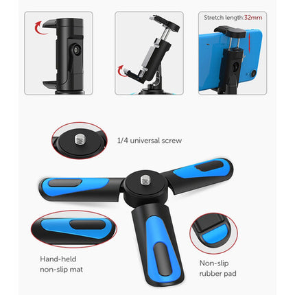 Apexel Mini Tripié y Agarre para Smartphone Altura Ajustable hasta 5 Pulgadas