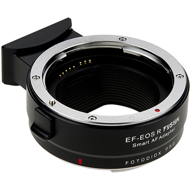 FotodioX Pro Fusion Smart Adapter para lentes Canon EF y EF-S a cámaras RF con estuche de madera