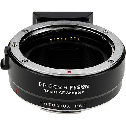 FotodioX Pro Fusion Smart Adapter para lentes Canon EF y EF-S a cámaras RF con estuche de madera