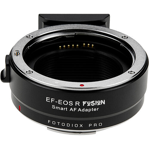 FotodioX Pro Fusion Smart Adapter para lentes Canon EF y EF-S a cámaras RF con estuche de madera