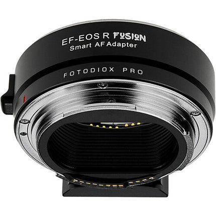 FotodioX Pro Fusion Smart Adapter para lentes Canon EF y EF-S a cámaras RF con estuche de madera