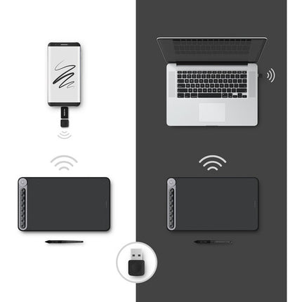 Huion Inspiroy Dial Q620M Tableta Gráfica Área Activa 10.5x6.5 Puntero PW500