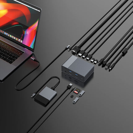 HYPER HyperDrive GEN2 Hub USB Tipo-C 18 en 1 con 2 HDMI y RJ45 Gigabit