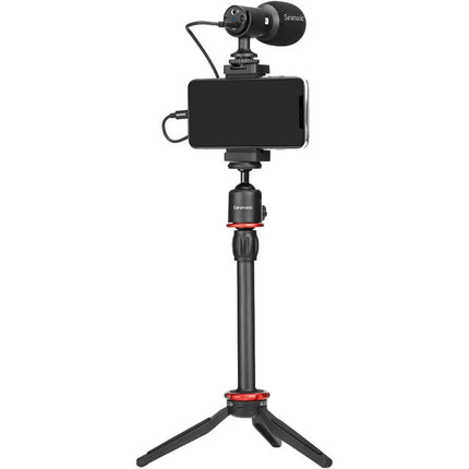 Saramonic SmartMic MTV Micrófono Estéreo para Smartphone con Trípode Ajustable y Cables Lightning USB-C