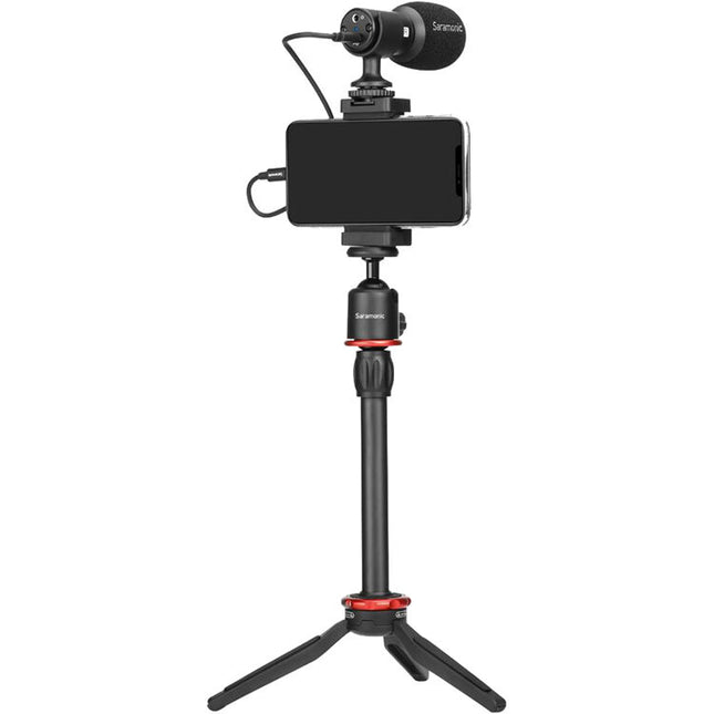 Saramonic SmartMic MTV Micrófono Estéreo para Smartphone con Trípode Ajustable y Cables Lightning USB-C