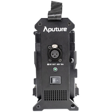Aputure 2-Bay Battery Power Station Gold Mount diseño ligero y correa de transporte