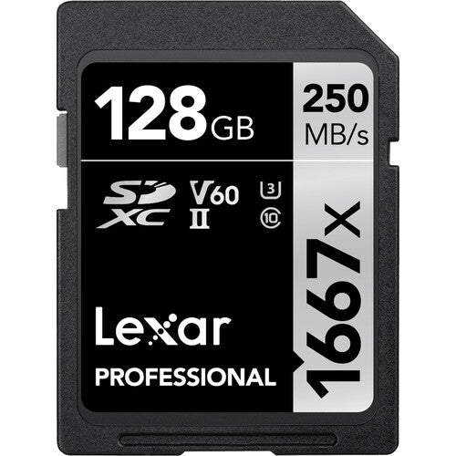 Lexar 128GB Profesional 1667x Tarjeta de Memoria SDXC UHS-II 2 Pack