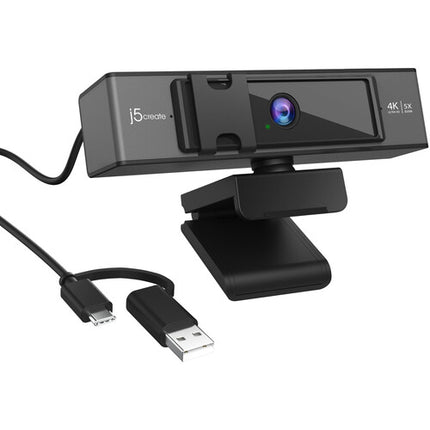 j5create Webcam 4K Ultra HD ePTZ Sensor 8MP 30fps Control IR