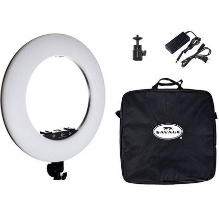 Savage Luminous Pro Aro LED Bicolor 18" 3200-6000K CRI 94 con Bolsa