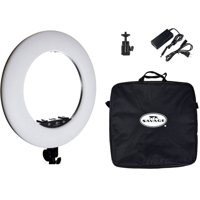 Savage Luminous Pro Aro LED Bicolor 18" 3200-6000K CRI 94 con Bolsa