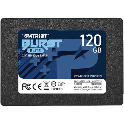 Patriot 120GB Burst Elite SSD Interno SATA III 2.5 450MB/s lectura 320MB/s escritura