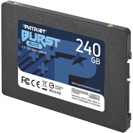 Patriot 240GB Burst Elite SSD Interna SATA III 2.5" 450MB/s Lectura 320MB/s Escritura garantía 3 años