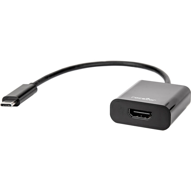 Rocstor Adaptador USB Type-C Macho a HDMI Hembra 6" Negro 4K 60Hz