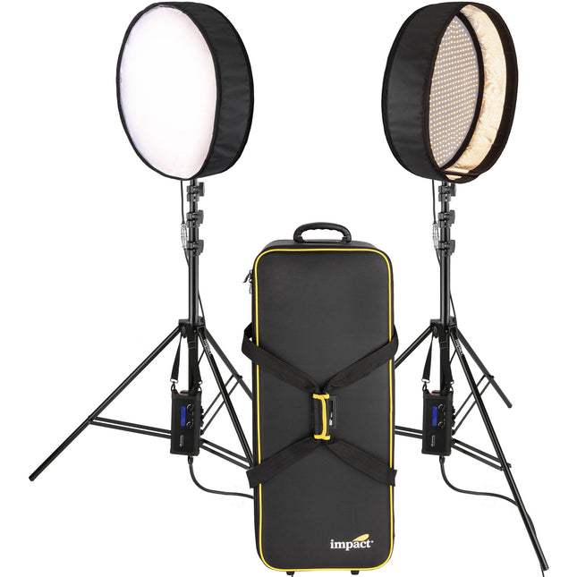 Genaray PortaSun Kit de Iluminación LED Flexible Bi-Color 20" 2 Luces con Soportes y Bolsa