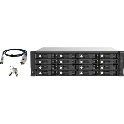 QNAP TL-R1620SEP-RP Gabinete de Expansión SAS-3 SATA III 16 Bahías 550W Fuente Redundante