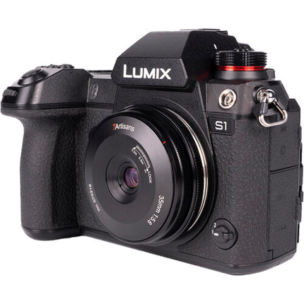 7Artisans 35mm f5.6 Pancake para Leica L L-Mount Full Frame 11.8" foco mínimo