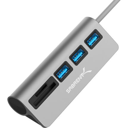Sabrent Hub USB 3.0 3 Puertos con Lector SD y Micro SD USB-C