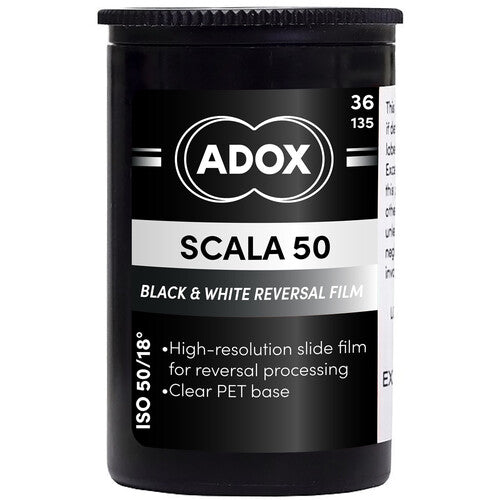 Adox Scala 50 Película Blanco y Negro Reversal 35mm 36 Exposiciones ISO 50 Grain Fino