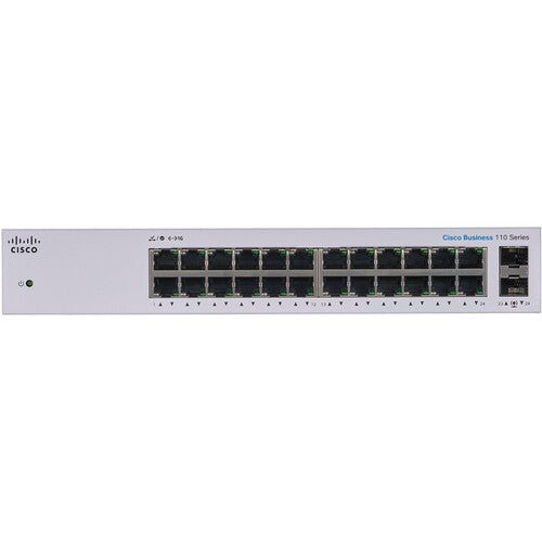 Cisco CBS110-24T Switch Ethernet no gestionado 24 puertos GbE 2 ranuras SFP rack montaje