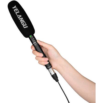 YELANGU MIC07 Micrófono Shotgun Cardioide para Cámaras con XLR y Filtro Low-Cut