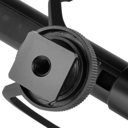 YELANGU MIC08 Micrófono Shotgun para Cámaras y Smartphones con Shockmount Integrado y Pantalla Antiviento