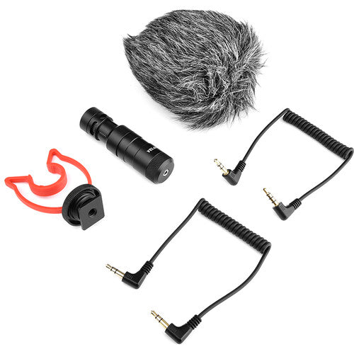 YELANGU MIC10 Micrófono Compacto para Cámara con Paraviento y Shockmount