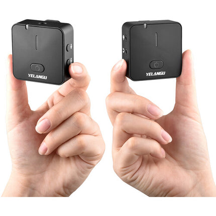 YELANGU MX5 Sistema de Micrófono Inalámbrico Digital Ultracompacto 5h Batería 50m Alcance